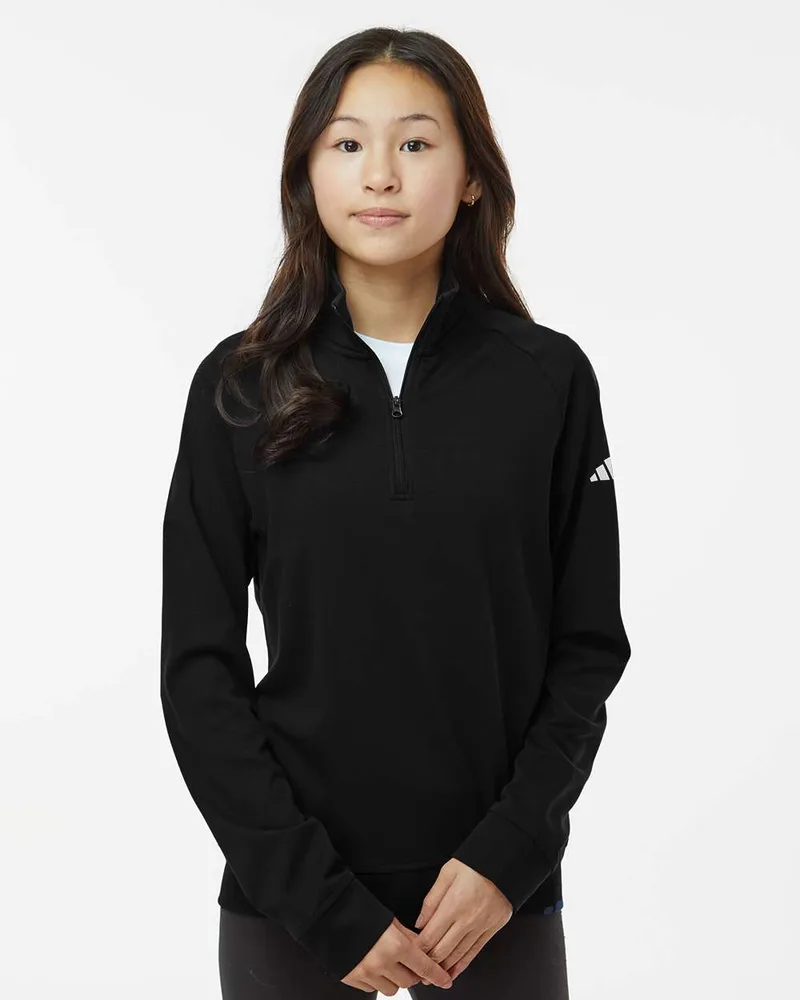 Adidas® Youth Quarter-Zip Pullover Shirt