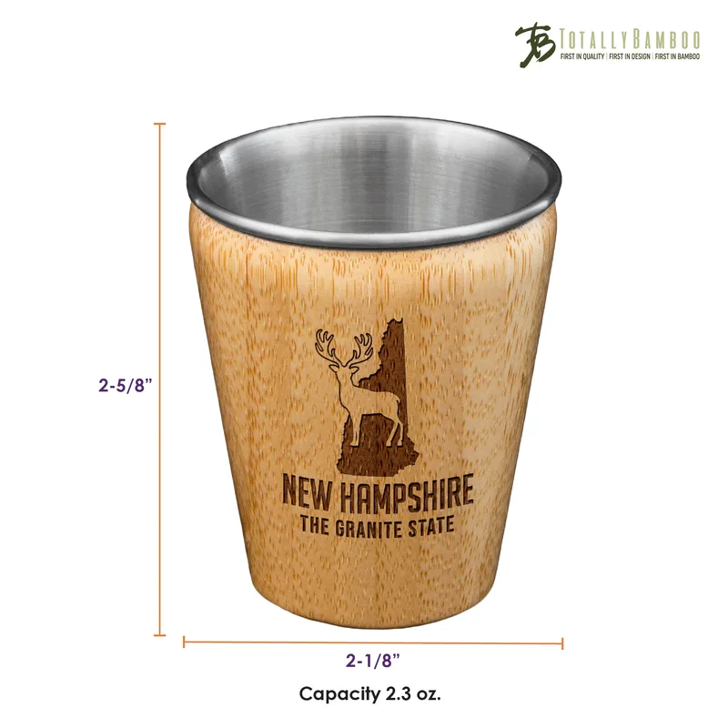 New Hampshire State Shot Glass view 2