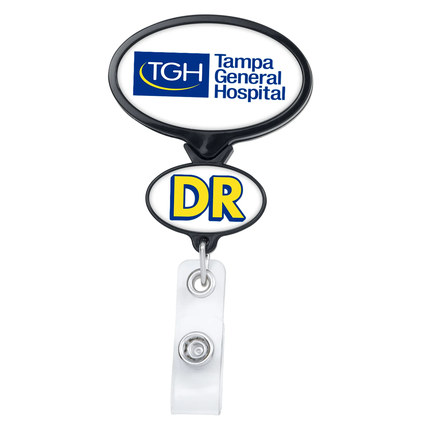 Double Up Oval Retractable Badge Reel view 4