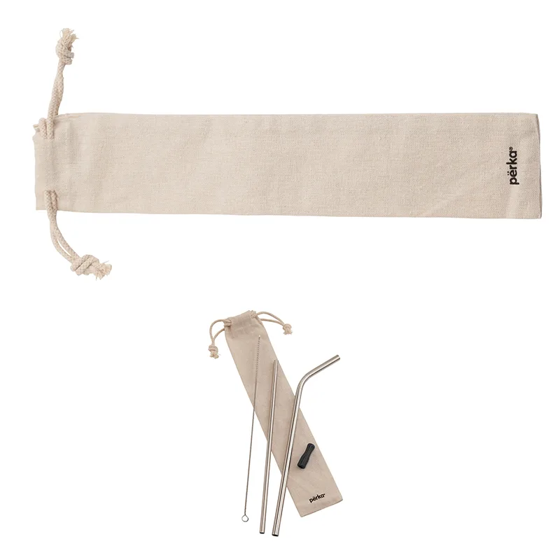 Perka Avila 5-Piece Stainless Steel Straw Set view 2