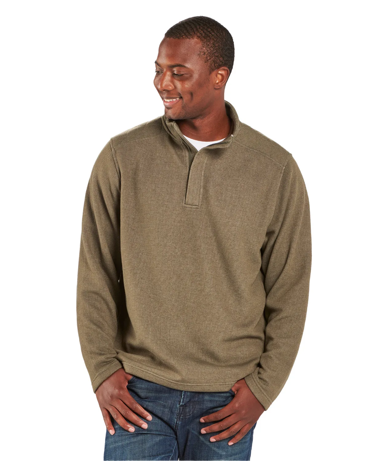 BOXERCRAFT Men's Sullivan Sweater Fleece Quarter-Zip Pullover view 2