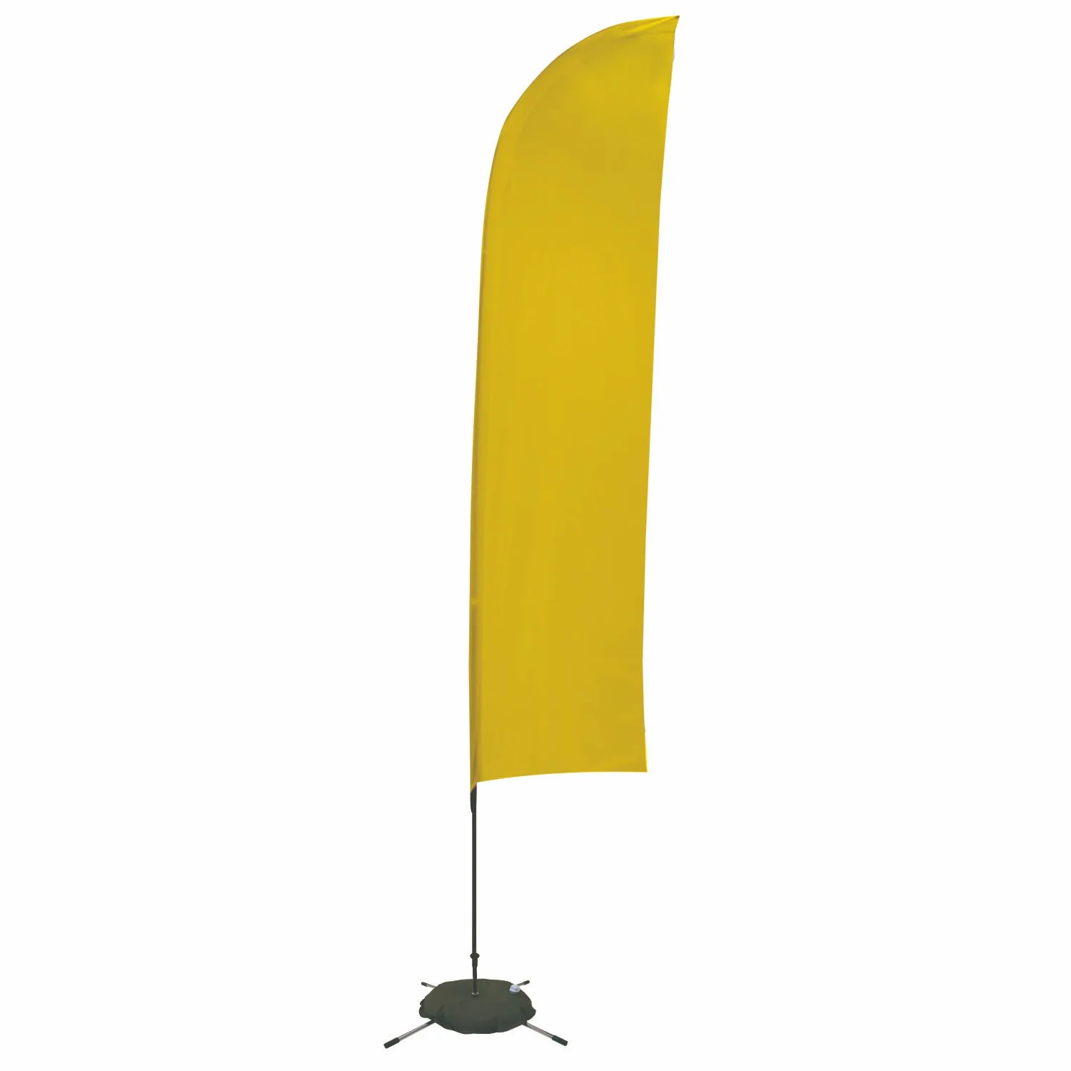 13' Solid-Color Blade Sail Sign Flag, 1-Sided, Scissor Base