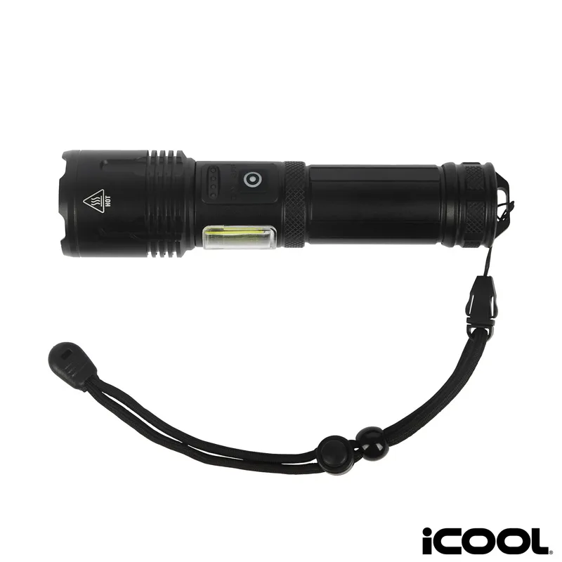 iCOOL Longmont Rechargeable 1000-Lumen Aluminum Tactical Flashlight view 2