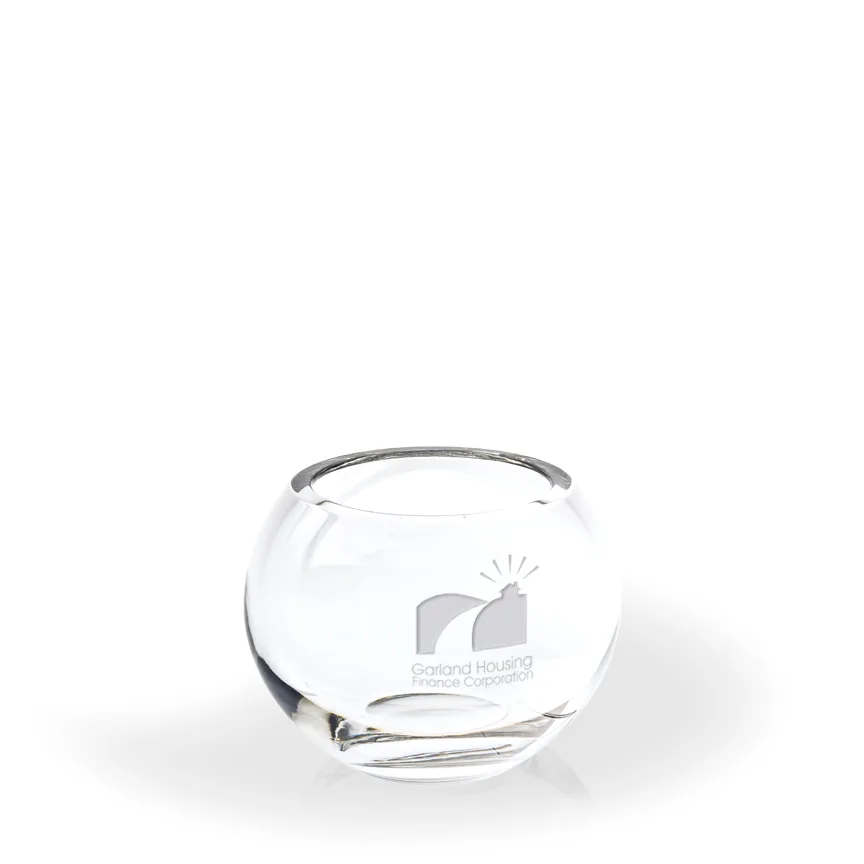 Nevah Lead Crystal Rose Bowl Award - Small