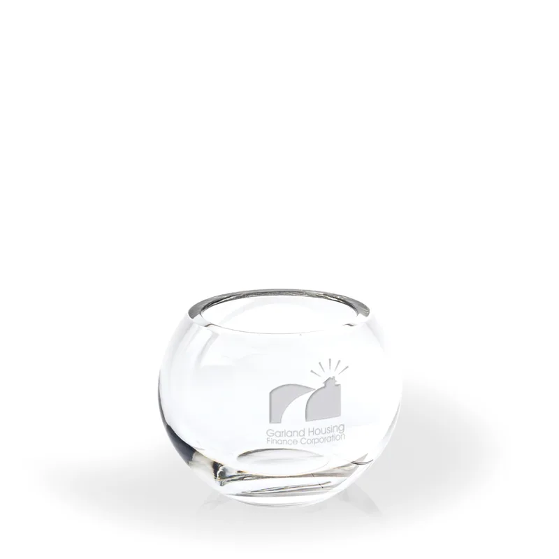 Nevah Lead Crystal Rose Bowl Award - Small