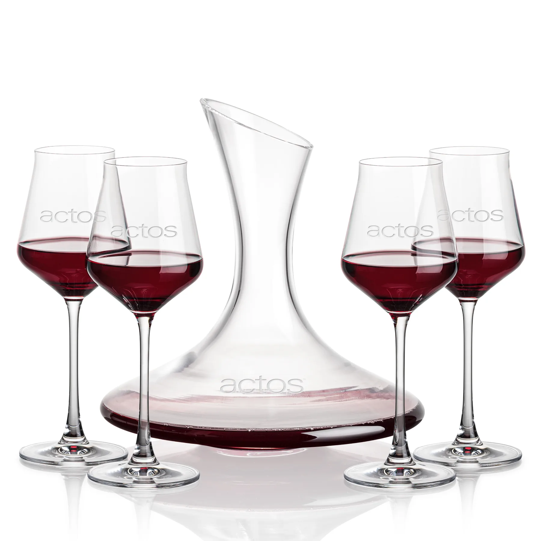 Stemmed Set, Bretton Wine Set, Carafe & 4 Wine