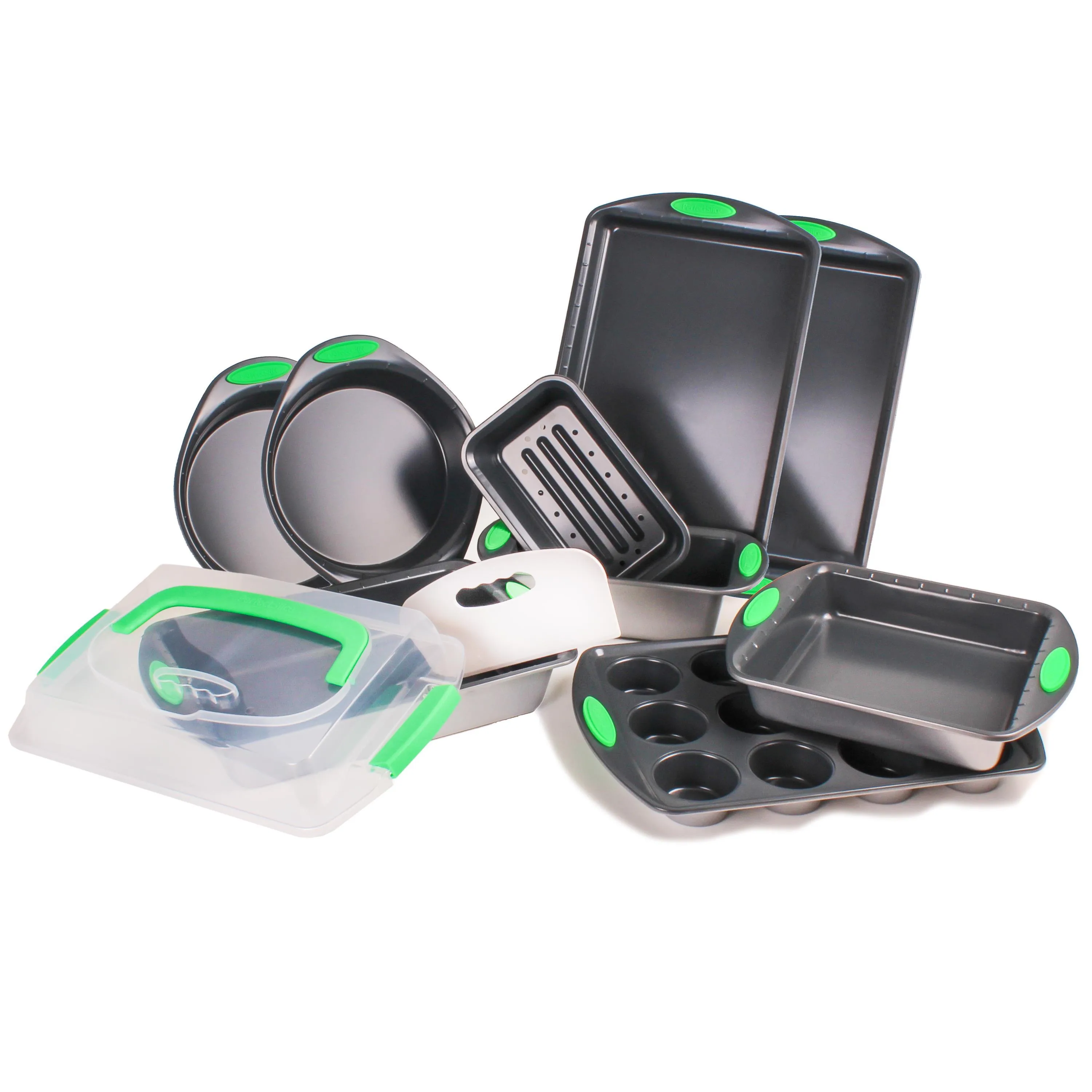 BergHoff 11Pc Perfect Slice Bakeware Set - Silver/Green
