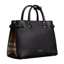 Burberry Black Medium Banner House Satchel