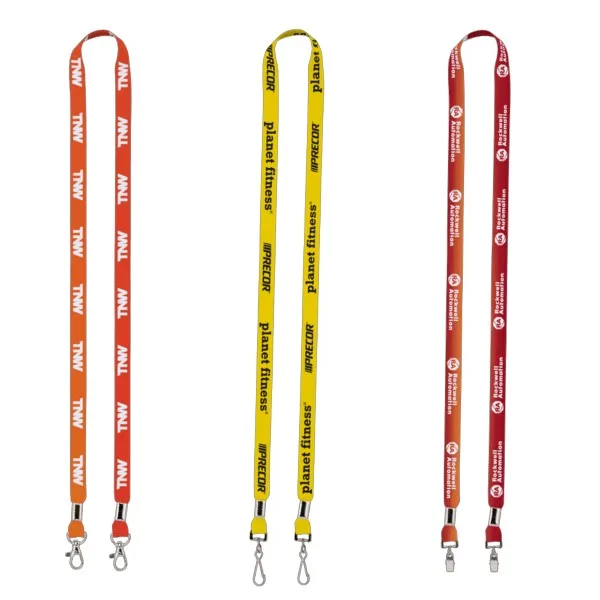 IMPORT Rush 1/2" Dye-Sublimated 2-Ended Lanyard with Dual Silver Crimps & Split-Rings