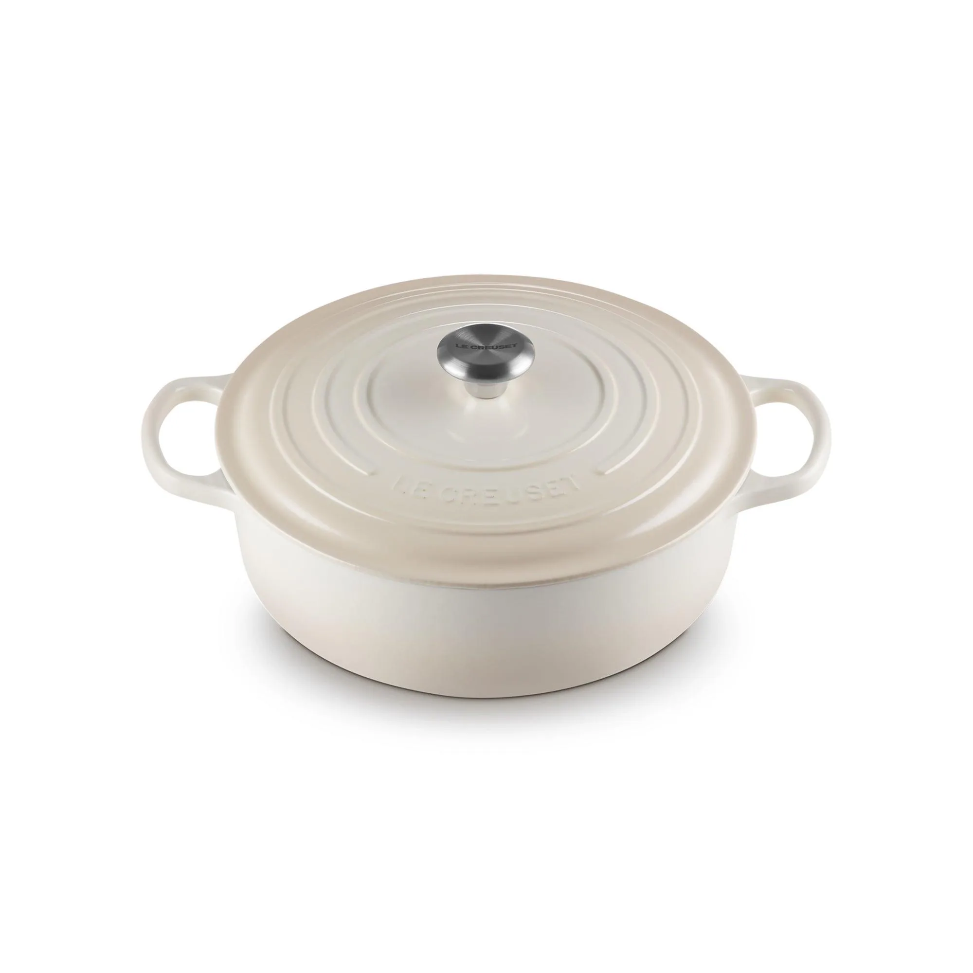 Le Creuset 6.75Qt Signature Cast Iron Round Wide Oven Meringue