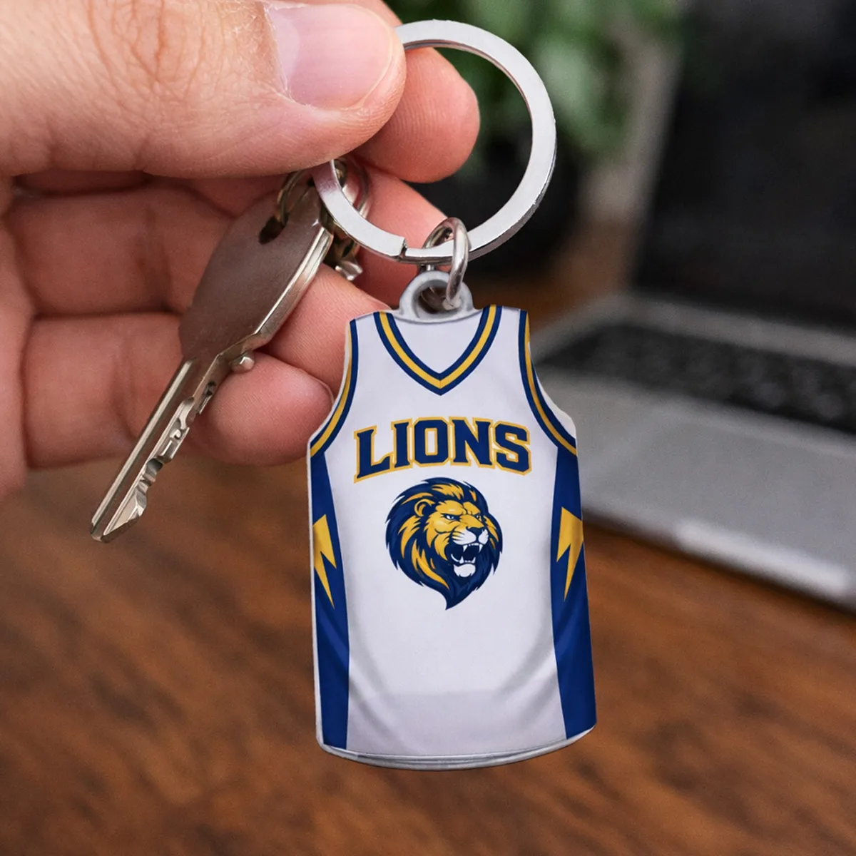 Sports Jersey Sleeveless Metal Keychain view 3