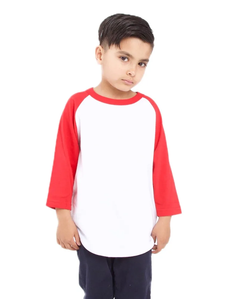 SHAKA WEAR Youth Three-Quarter Sleeve Raglan view 5