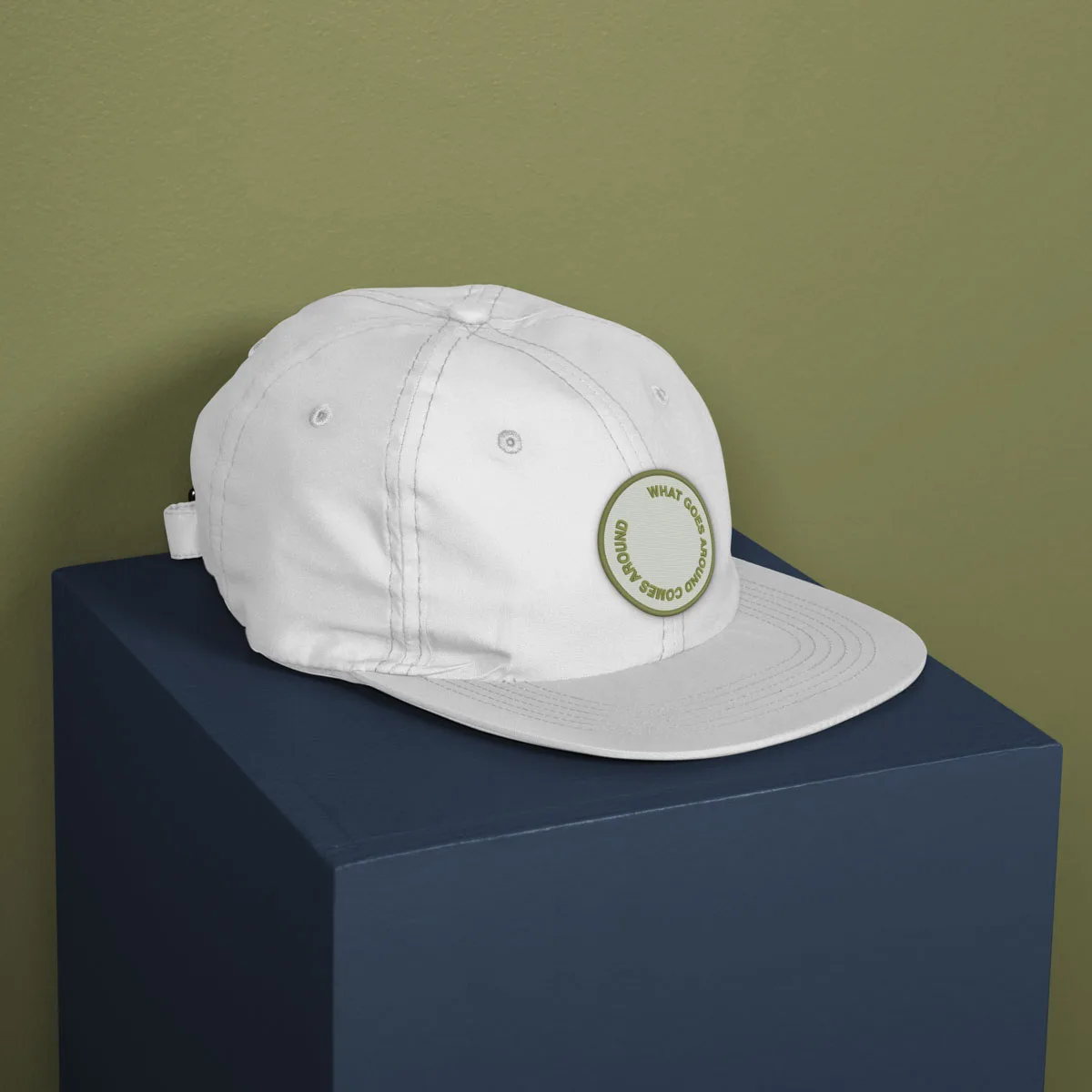 6-Panel Hat - Flat Brim - Unstructured - Poly Twill view 3