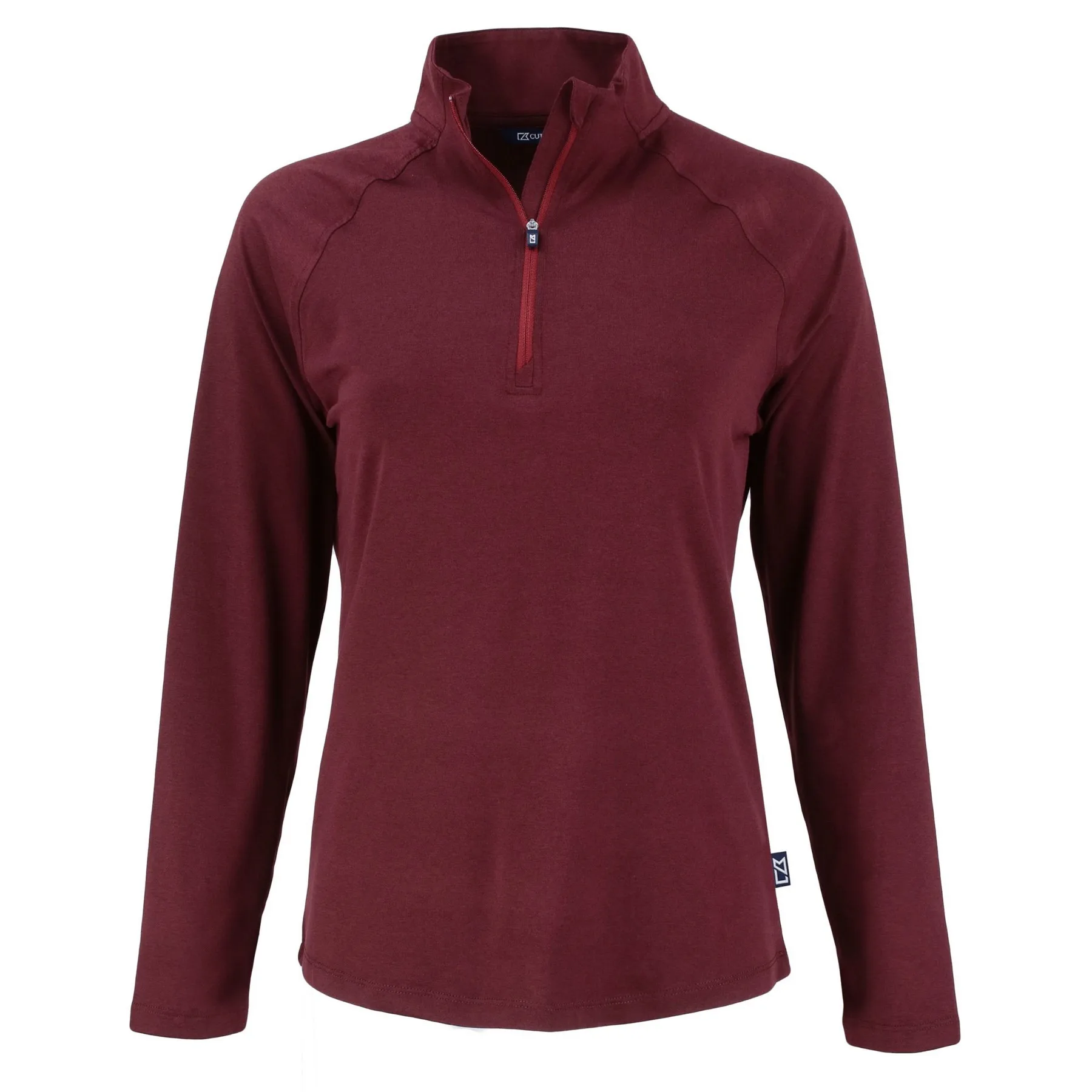 Cutter & Buck Coastline Recycled Double Peached Womens Quarter Zip Pullover view 2
