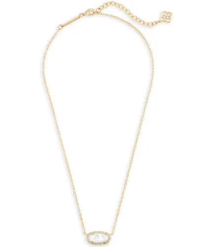 Kendra Scott Elisa Gold Pendant Necklace in Ivory Mother-of-Pearl