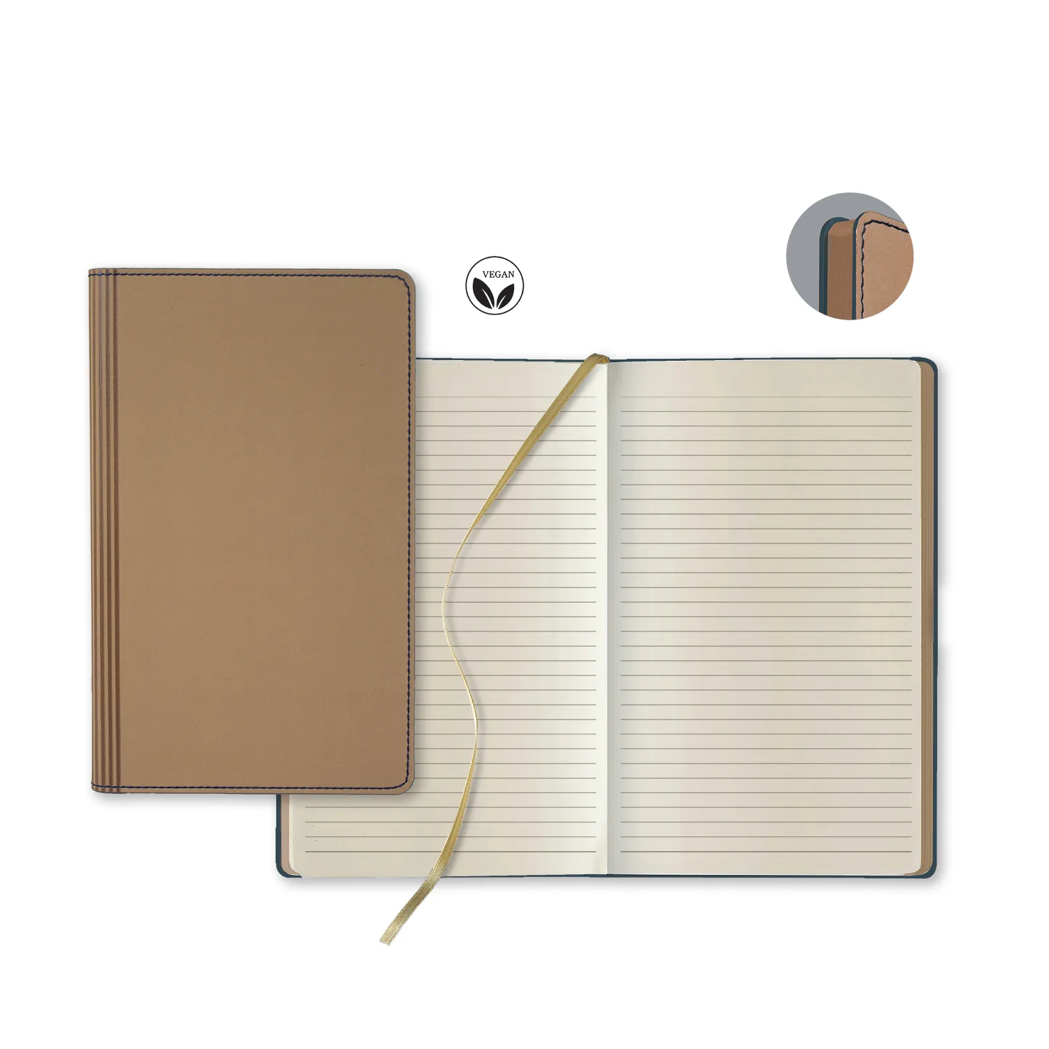 Castelli Vegan ECO Medio Lined Ivory Page Journal view 6