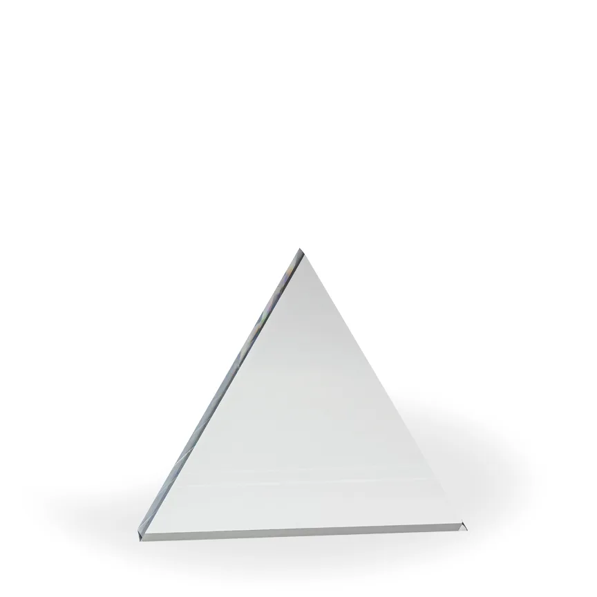 Triad Acrylic Paperweight Award - Engraved view 2
