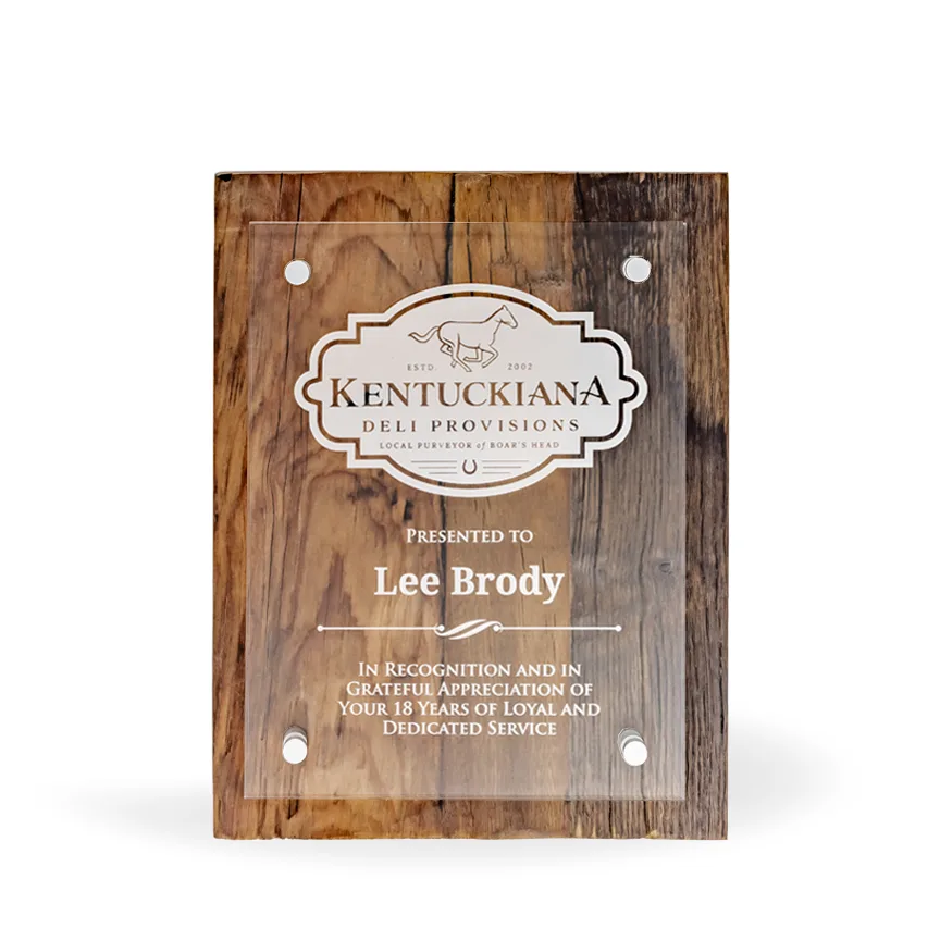 Rustico Reclaimed Wood Plaque Award - Small view 3