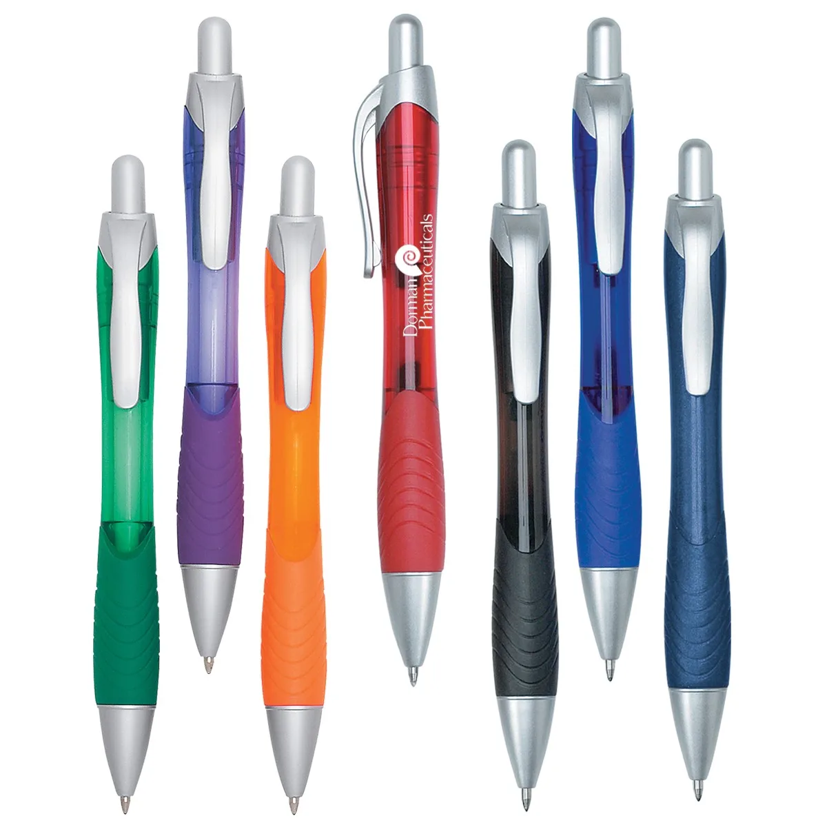 Rio Ballpoint Pen With Contoured Rubber Grip view 2