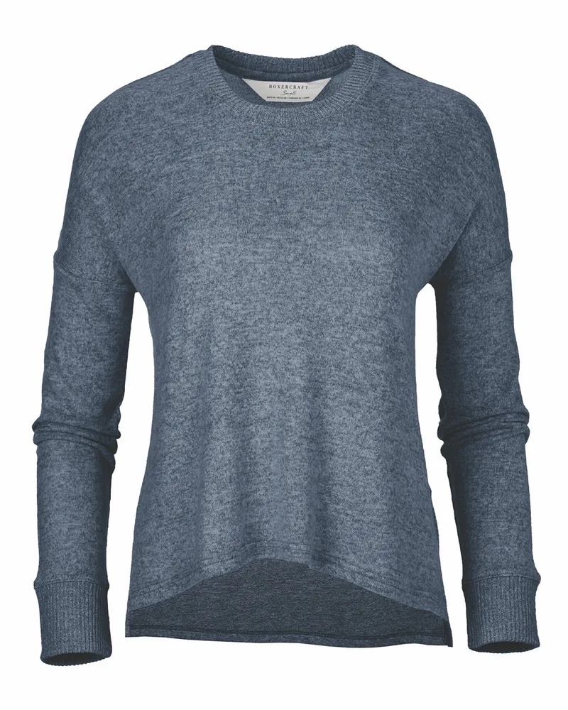 BOXERCRAFT Ladies' Cuddle Soft Boxy Crewneck Sweatshirt view 2