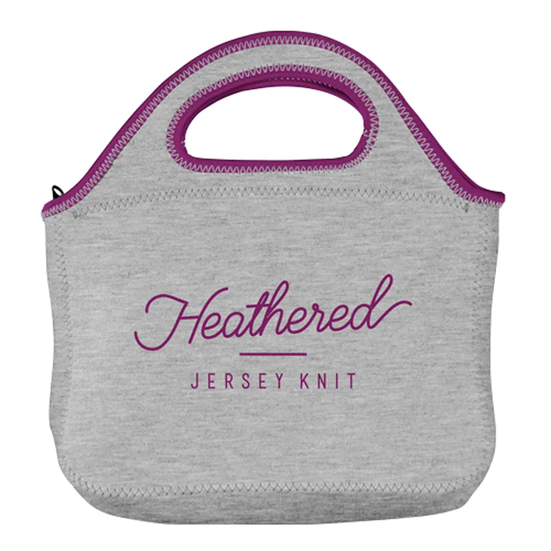 Gran Klutch Heathered Jersey Knit Neoprene Lunch Bag view 3