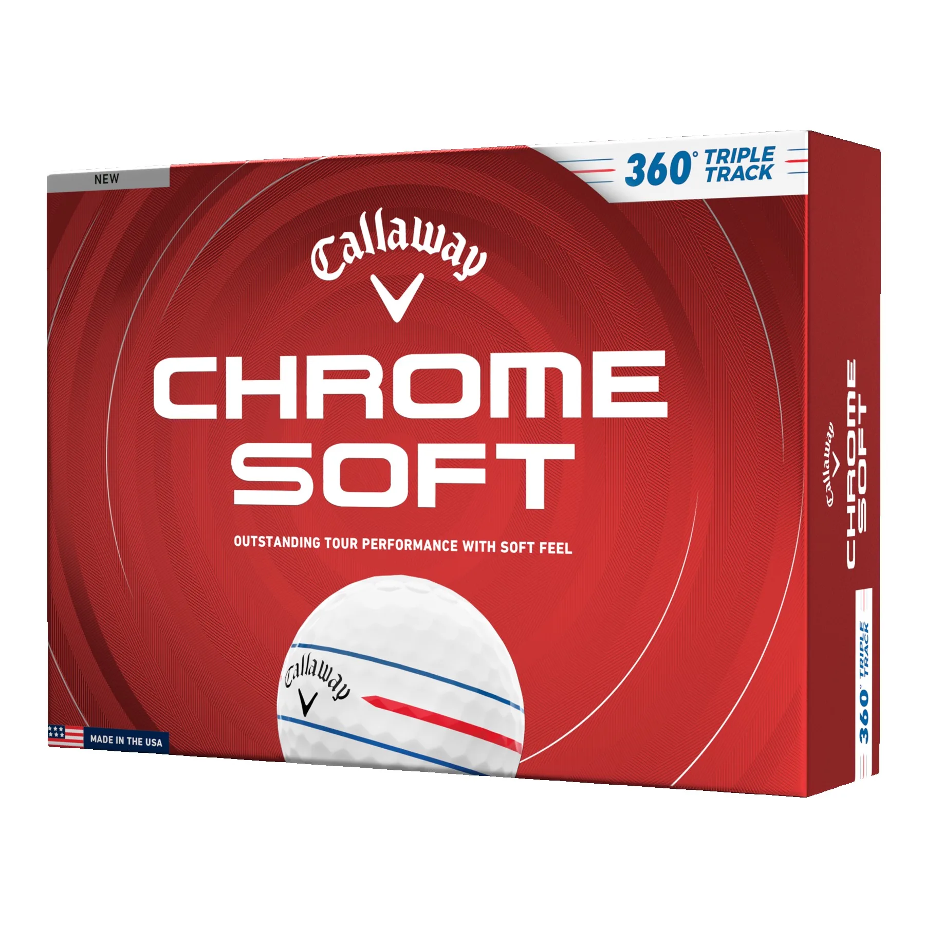 Callaway Chrome Soft 360 Triple Track Golf Balls - White