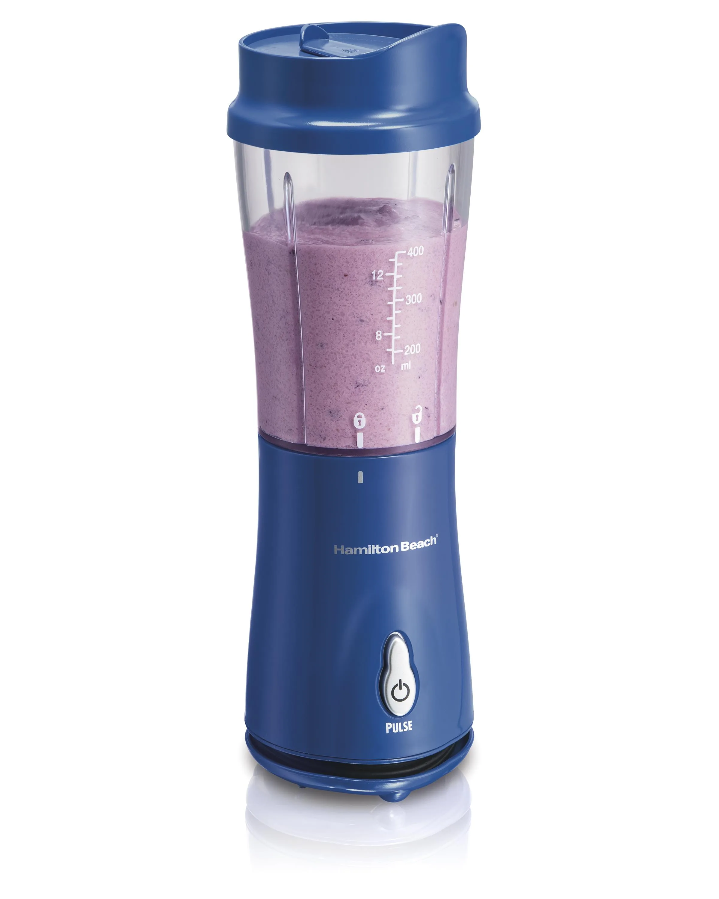 Hamilton Beach Personal Blender With Travel Lid For Smoothies And Protein Shakes, Portable, Fits Mos