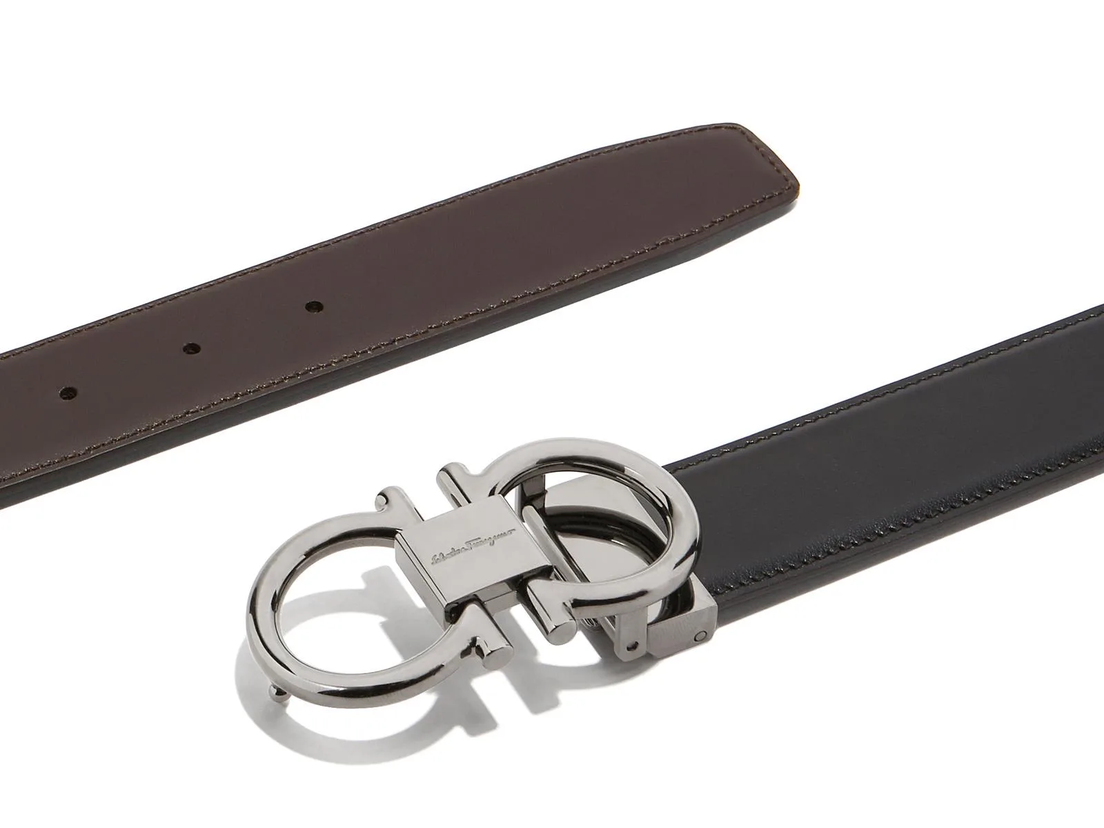 Salvatore Ferragamo Gancini Reversible And Adjustable Belt