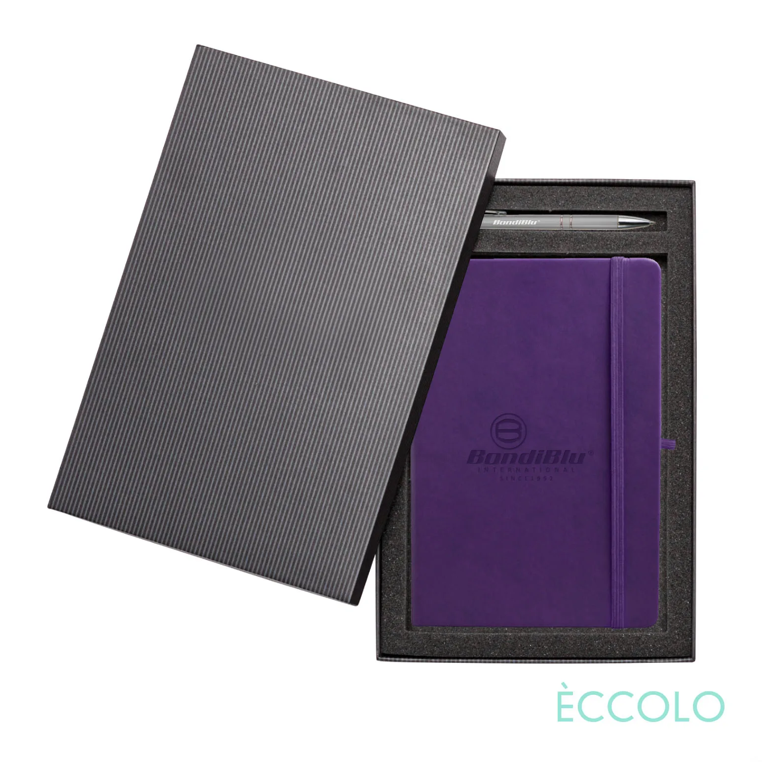 Journal & Clicker Gift Set, Purple/Silver
