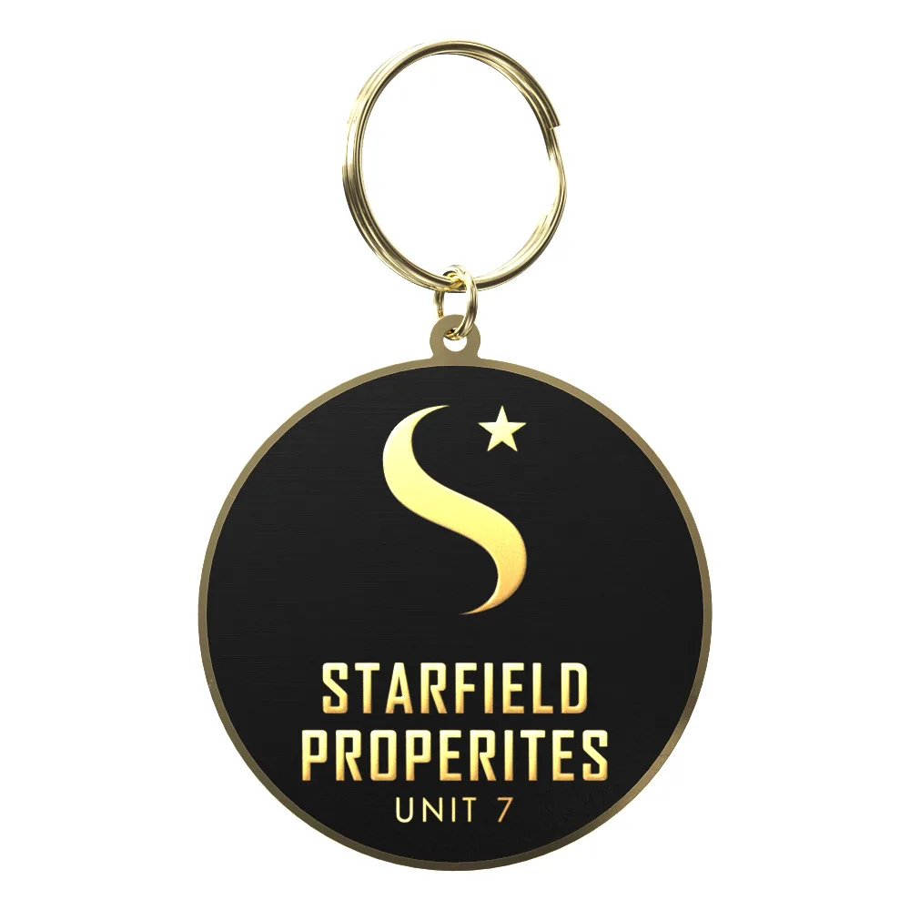 Vibraprint® Bright Gold Round Key Tag (2-1/4")