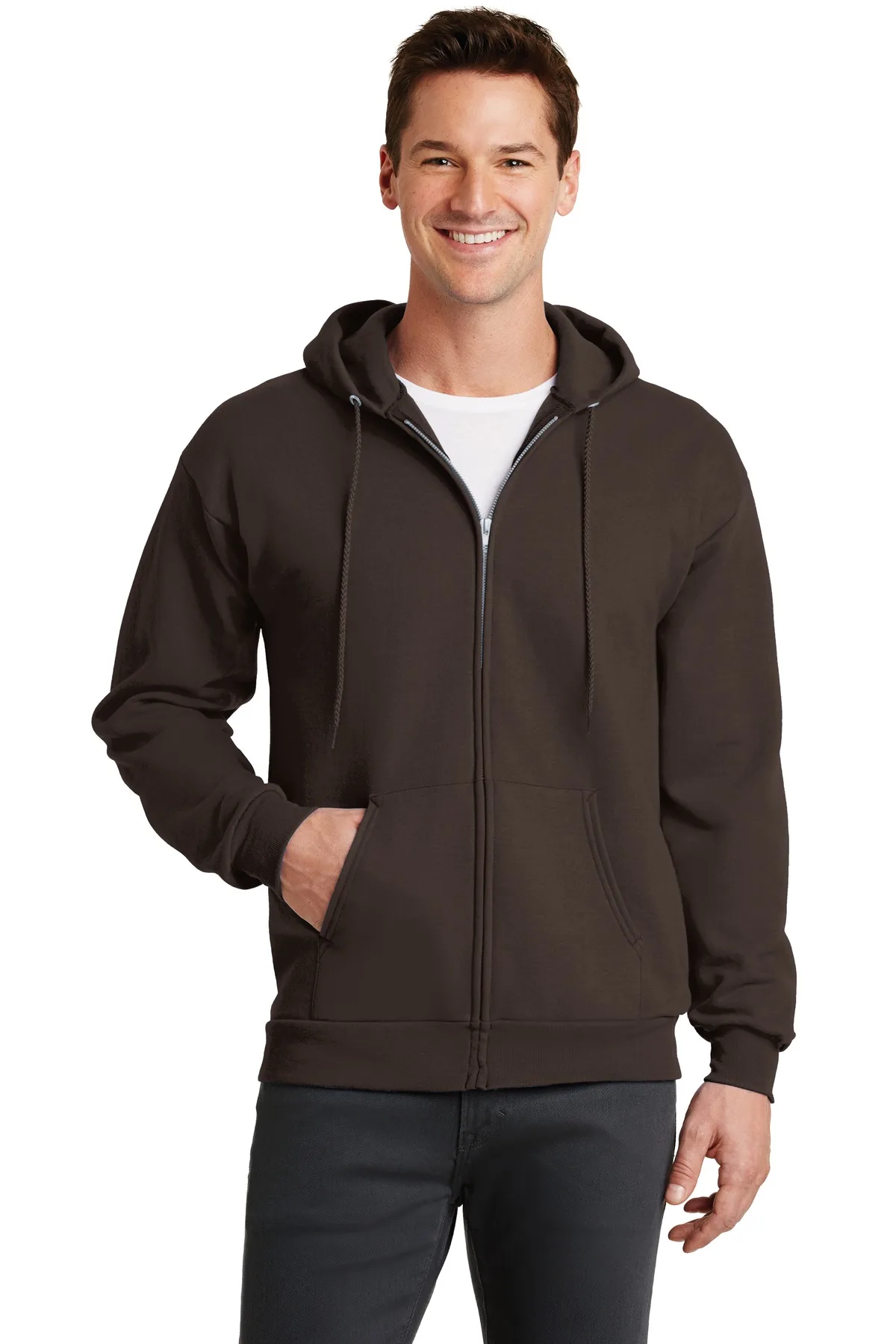 Port & Co™ Core Fleece Full-Zip Hooded Sweatshirt. view 7
