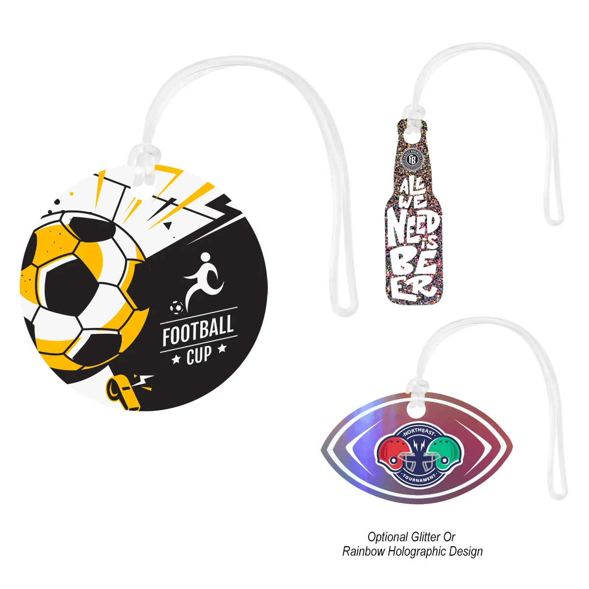 Acrylic Bag Tag - Custom Shape 5" view 2