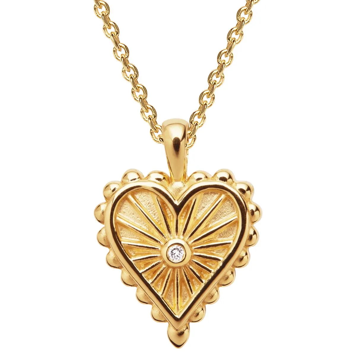 Jilco Inc Diamond Starburst Heart Necklace