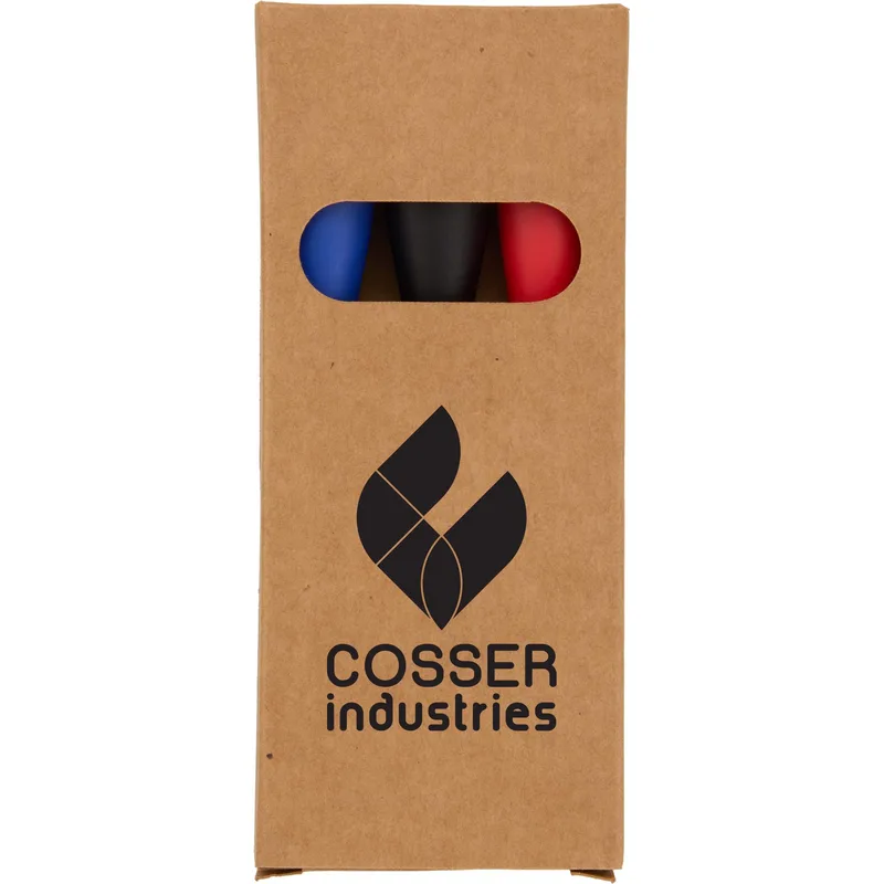 3-Piece Recycled Dry Erase Marker Set