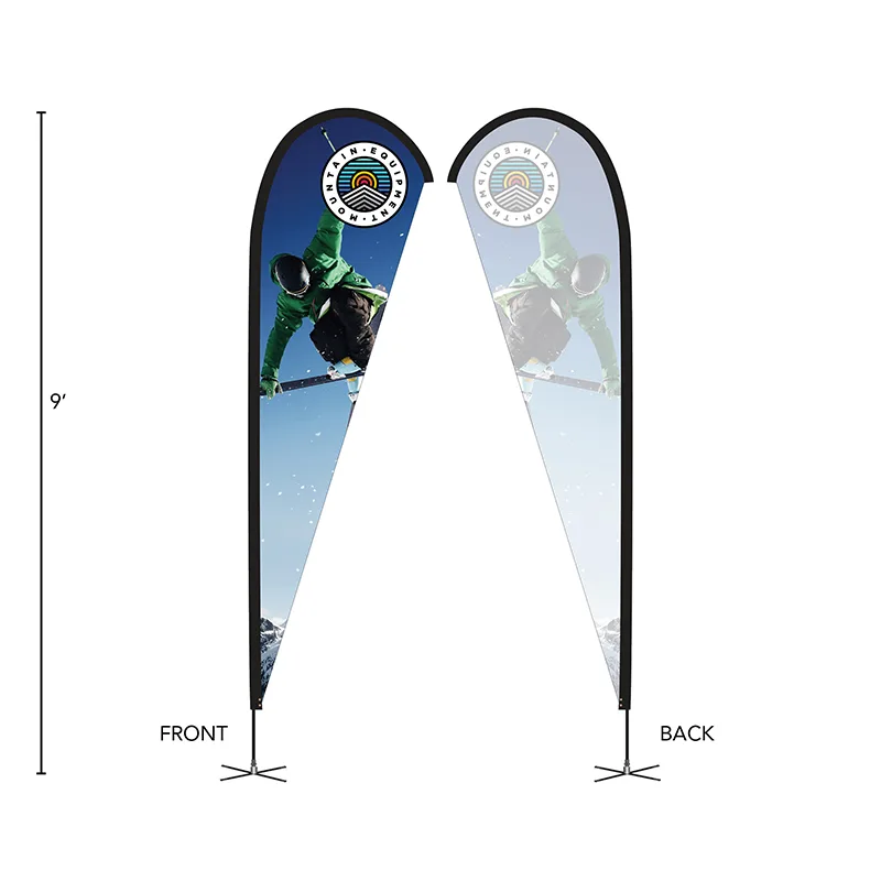 DisplaySplash 9' Single-Sided Custom Teardrop Flag
