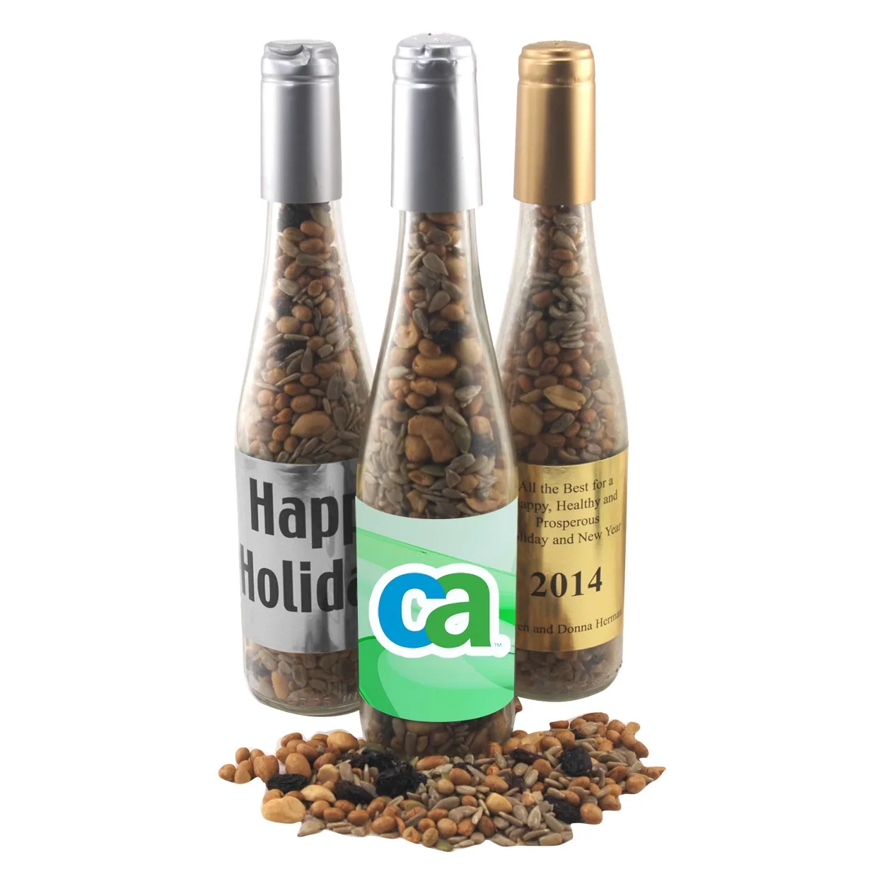 Champagne Bottle w/Trail Mix
