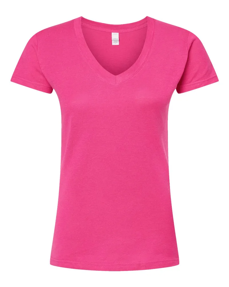 Tultex® Women's Fine Jersey V-Neck Short Sleeve T-Shirt view 5