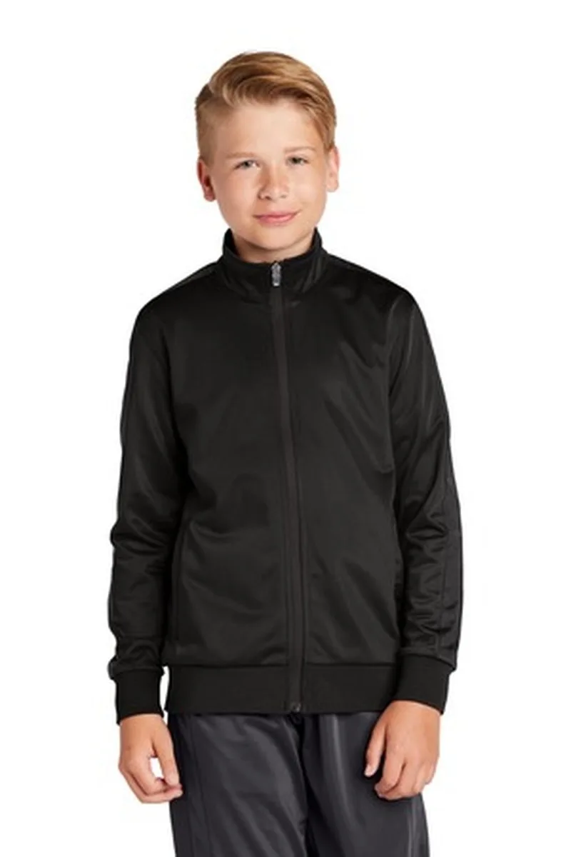 Sport-Tek ® Youth Tricot Sleeve Stripe Track Jacket.