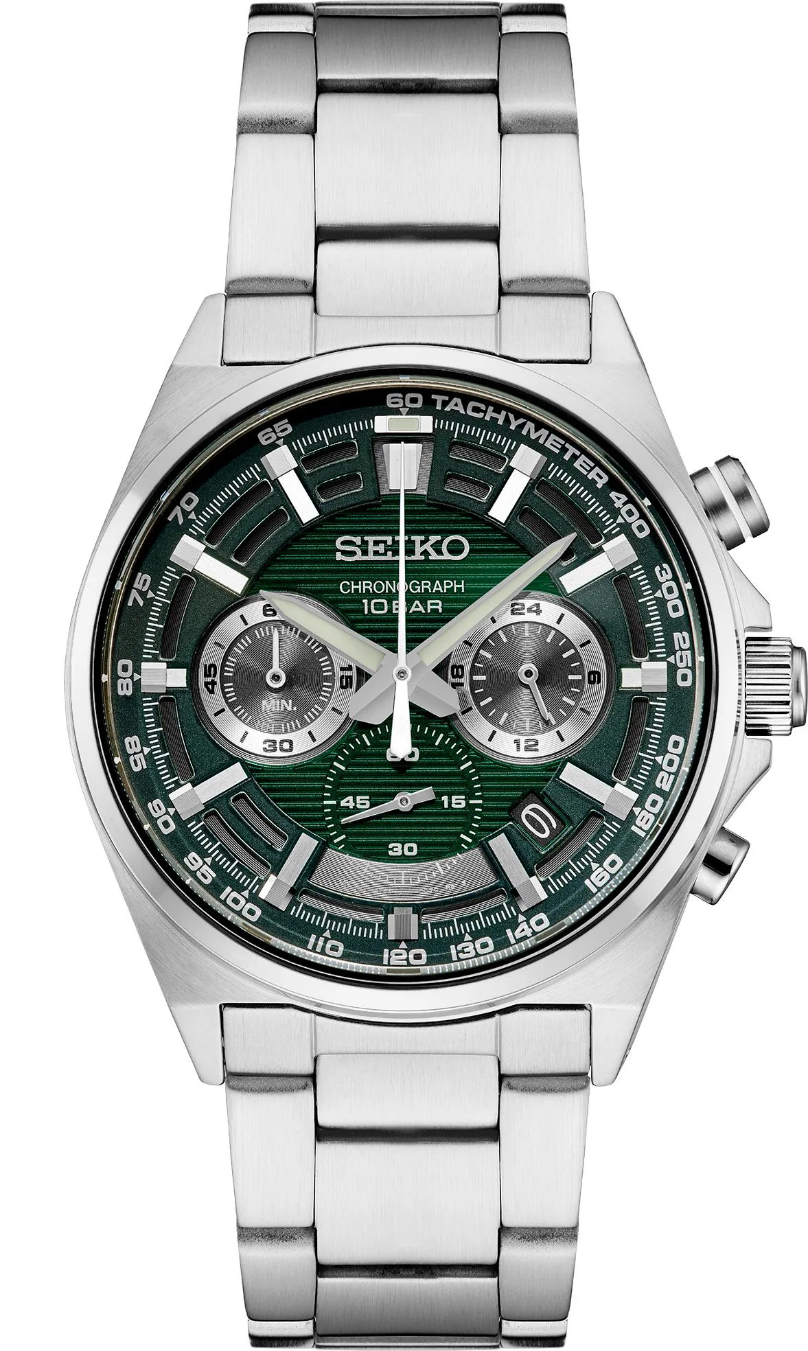Seiko Watch Chronograph Stainless Steel Bracelet Quartz