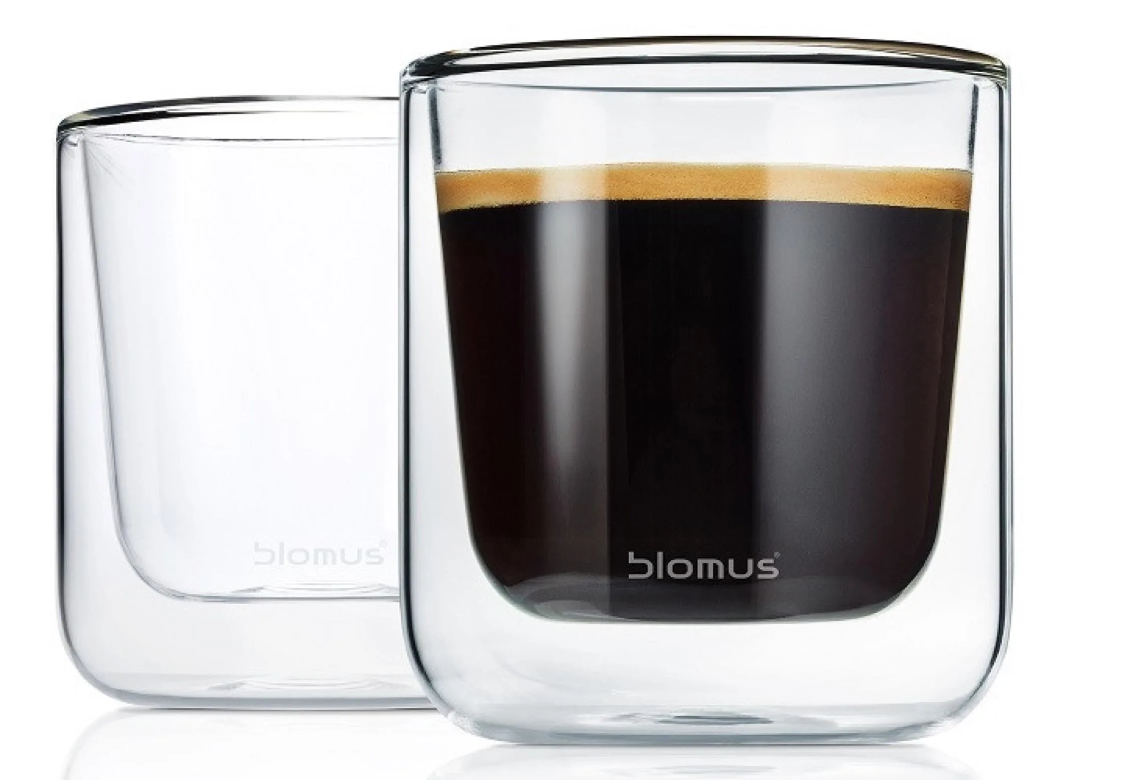 Blomus Nero - Set 2 Insulated Coffee / Tea Glasses