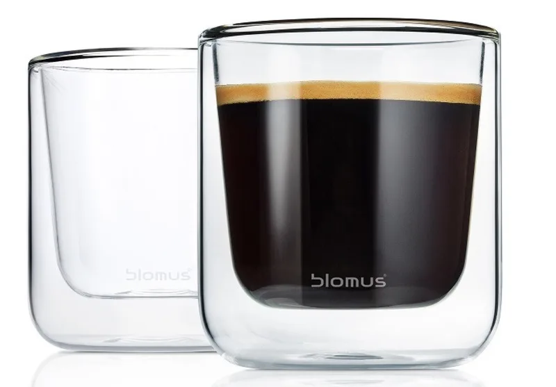Blomus Nero - Set 2 Insulated Coffee / Tea Glasses