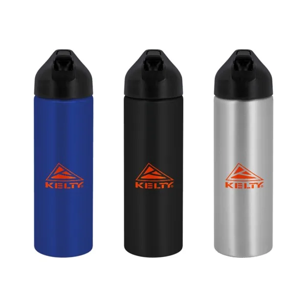 EasyFlow Recycled Aluminum Bottle w Straw Lid view 4