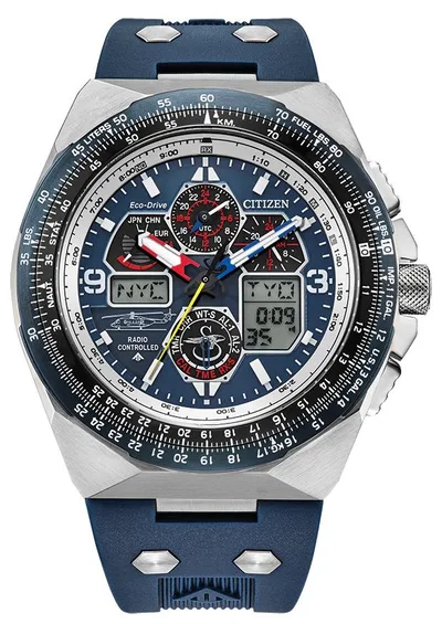 Citizen Watch Men's Promaster Air Skyhawk Rubber Strap Watch, Blue Dial