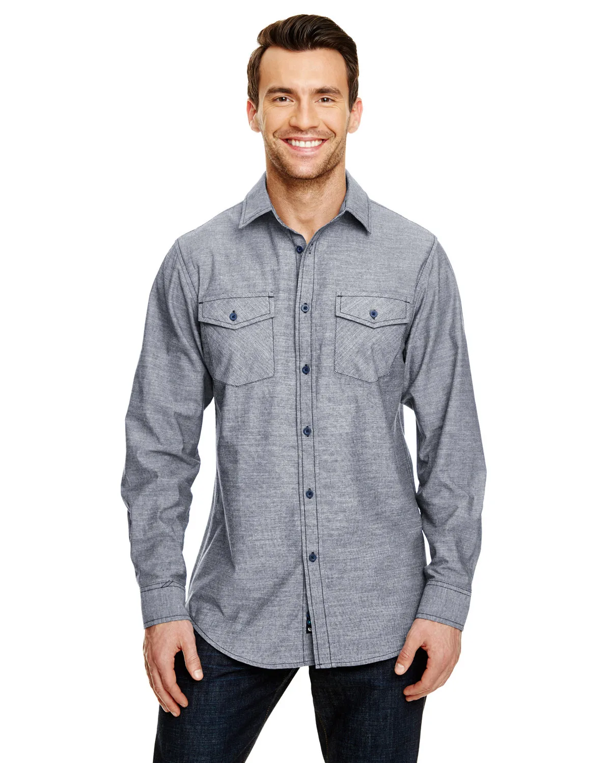 Burnside Men's Chambray Woven Shirt