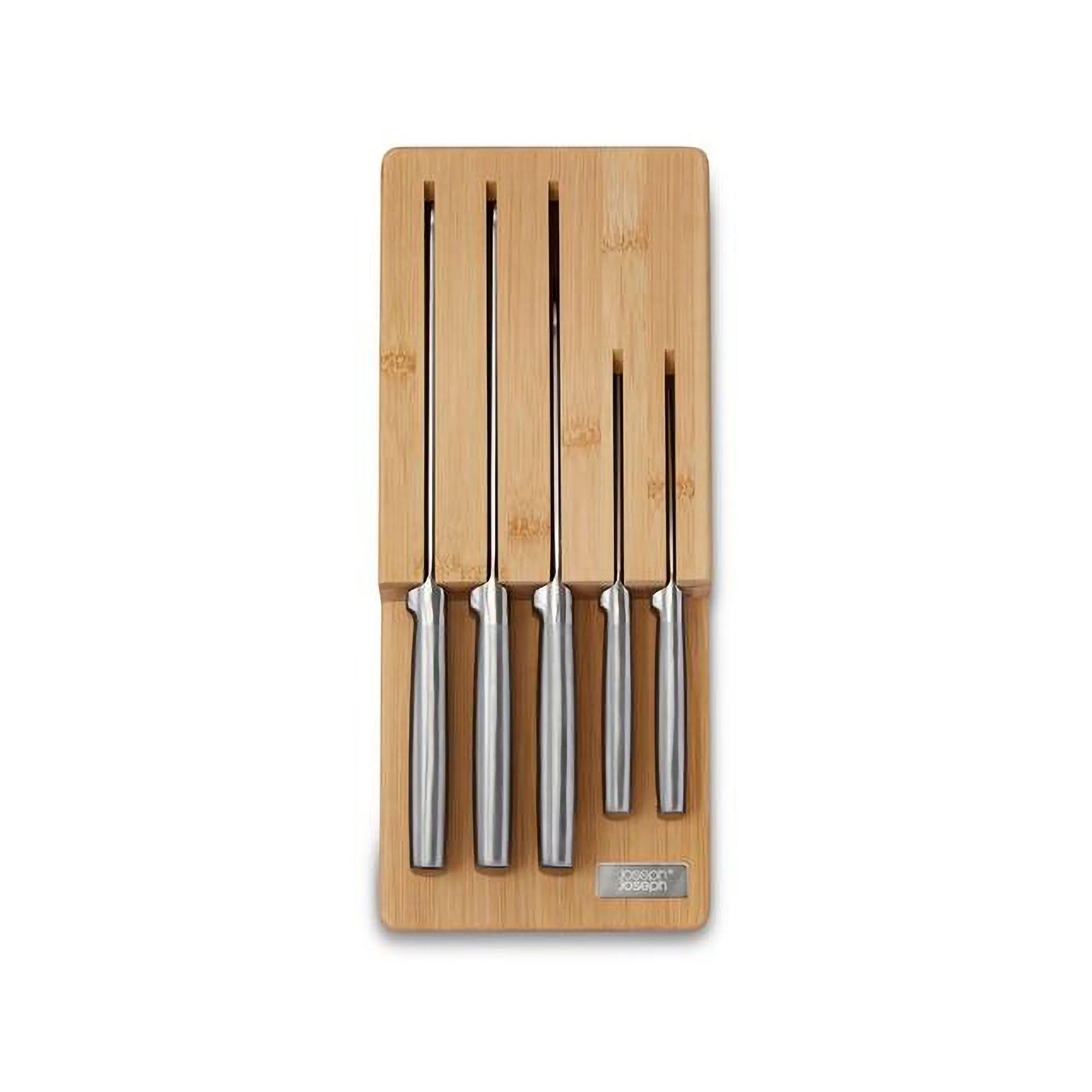 Joseph Joseph Elevate 5 Piece In-Drawer Bamboo Knife Block Set