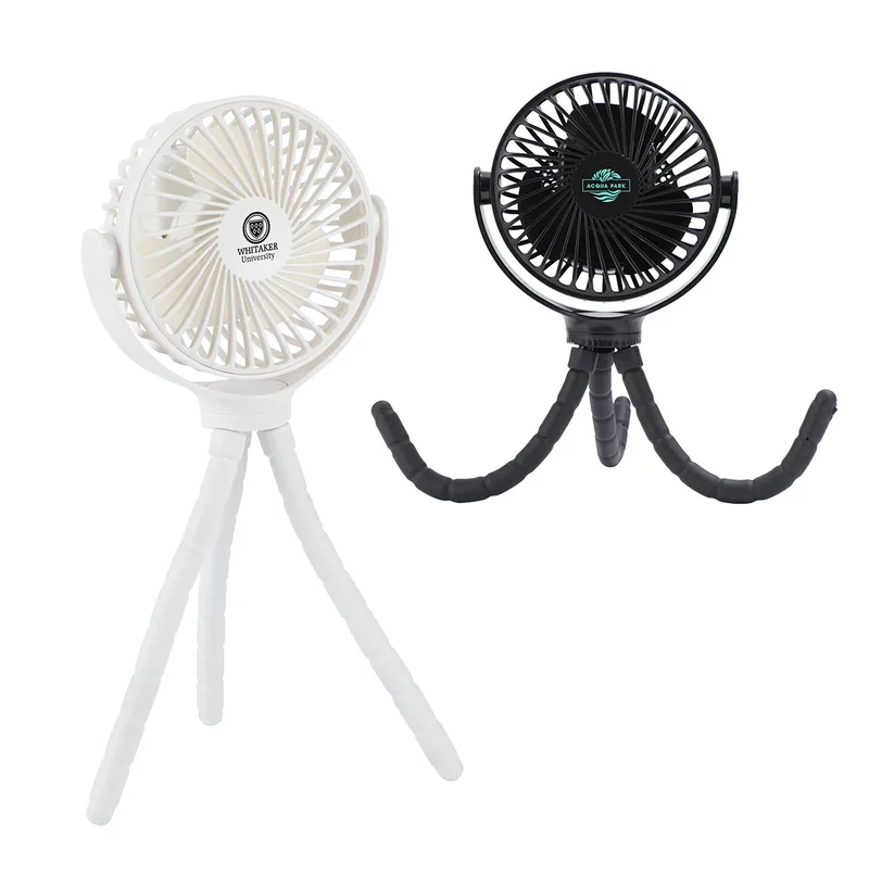 Twisty Rechargeable Portable Fan with Bendable Tripod Feet