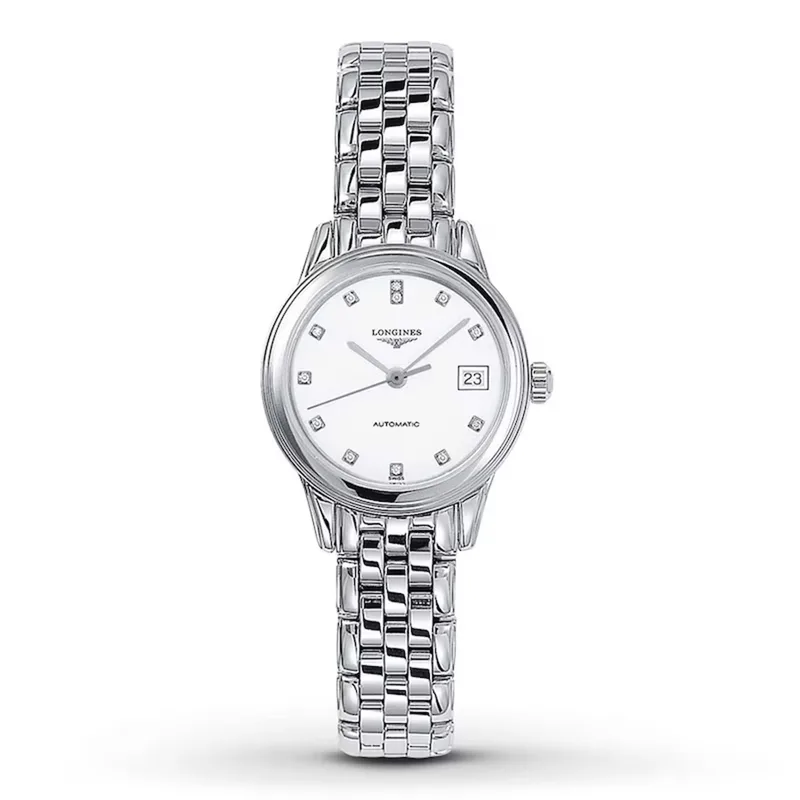 Longines Ladies' Flagship Automatic Stainless Steel Watch White Dial
