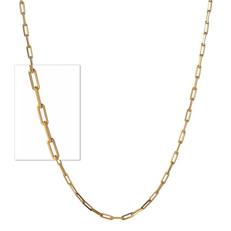 Jilco Inc Delicate Paperclip Link Chain - Yellow Gold