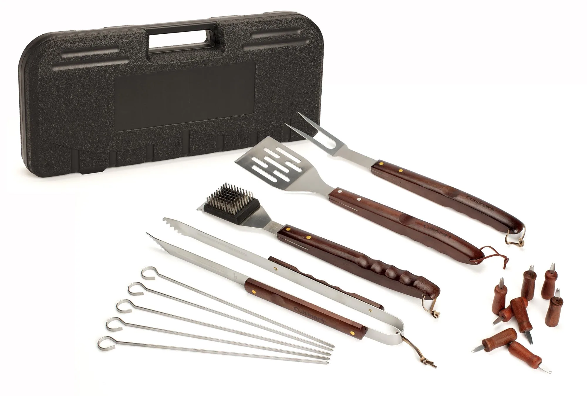Cuisinart 18 Piece Wood Handle Grill Utensil Set