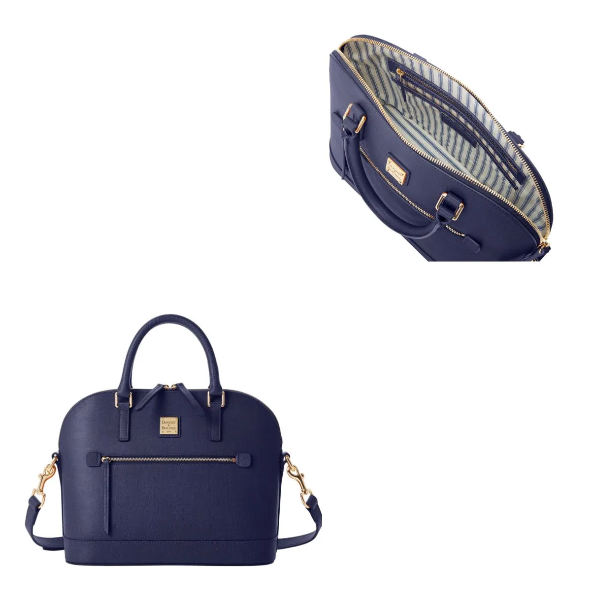 Dooney & Bourke Marine Saffiano Domed Zip Satchel